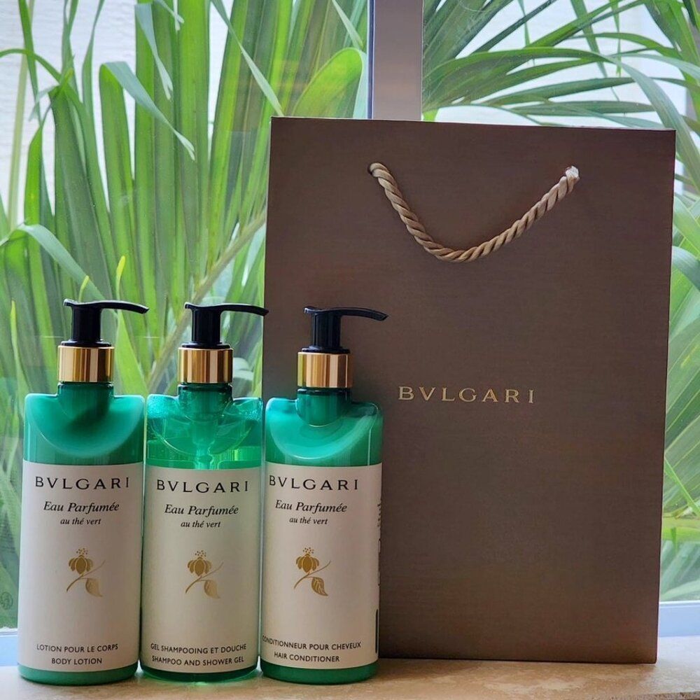 BVLGARI Gift Set 3 piece Shampoo & Shower Gel, Hair Conditioner and Body Lotion